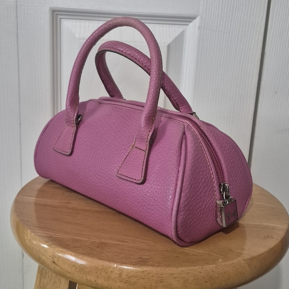 Tommy Hilfiger Mini Pink Leather Satchel With Detachable Shoulder Strap Vintage - Picture 11 of 16